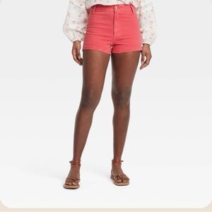 NWOT Universal Thread Women's High-Rise Sailor Jean Shorts Red Size 6